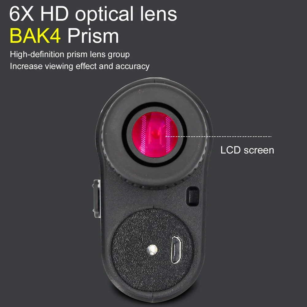 HD Golf Lov Laser Rangefinder 600M Oko Digitalni Merilnik Razdalje LCD-Zaslon Večje vidno Polje,