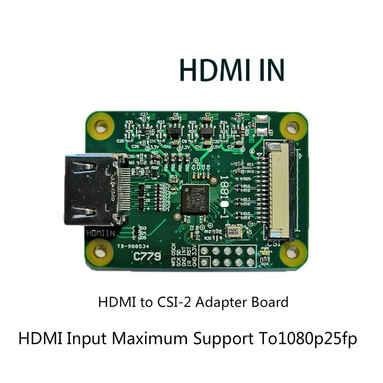 HDMI na CSI-2 Most, Vhod HDMI, Največjo Podporo To1080p25fp Raspberry Pi Tok Modula