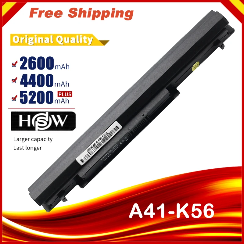 HSW Zamenjajte laptop baterija za Asus A31-K56 A32-K56 A41-K56 A42-K56 K56C K56CA K56CB K56CM K56V A56C A56CM A56V hitra dostava