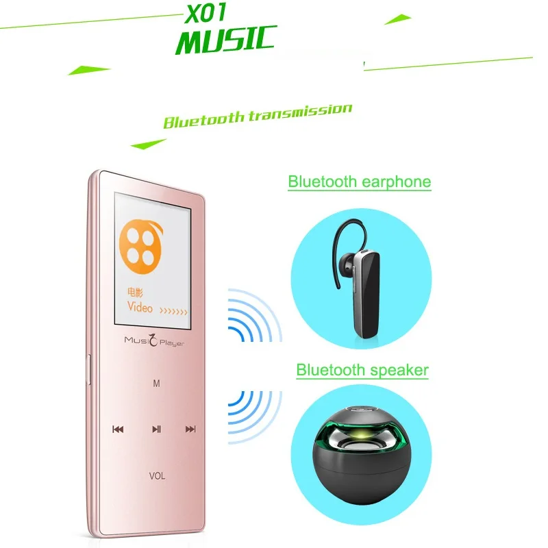 IQQ X01 Bluetooth Predvajalnik 8GB Lossless MP4 Predvajalnik, Zaslon na Dotik FM Radio, E-book, Video Kapacitivni zaslon na Dotik 24 Jezikov