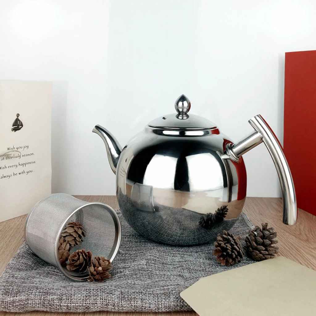 Iz nerjavečega Jekla, Čajnik Kava Čaj grelnik vode Svoboden Listov Čajnik z Infuser 1L 1,5 L 2L