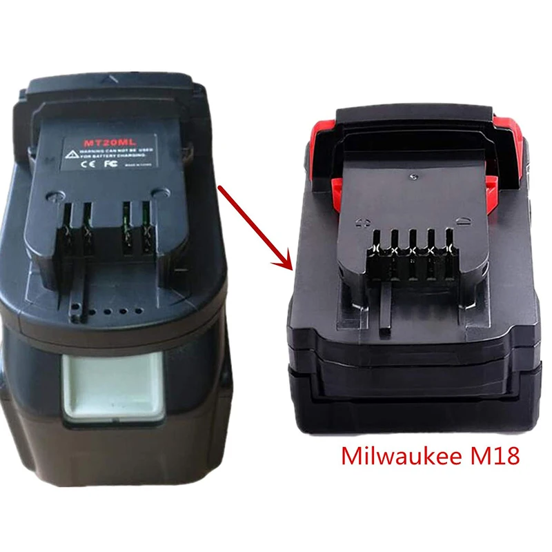 JABS MT20ML Pretvornik Napajalnik za Makita 18V Li-Ionski Akumulator BL1830 BL1860 BL1815 Pretvoriti za Milwaukee M18 z USB-Polnilnik