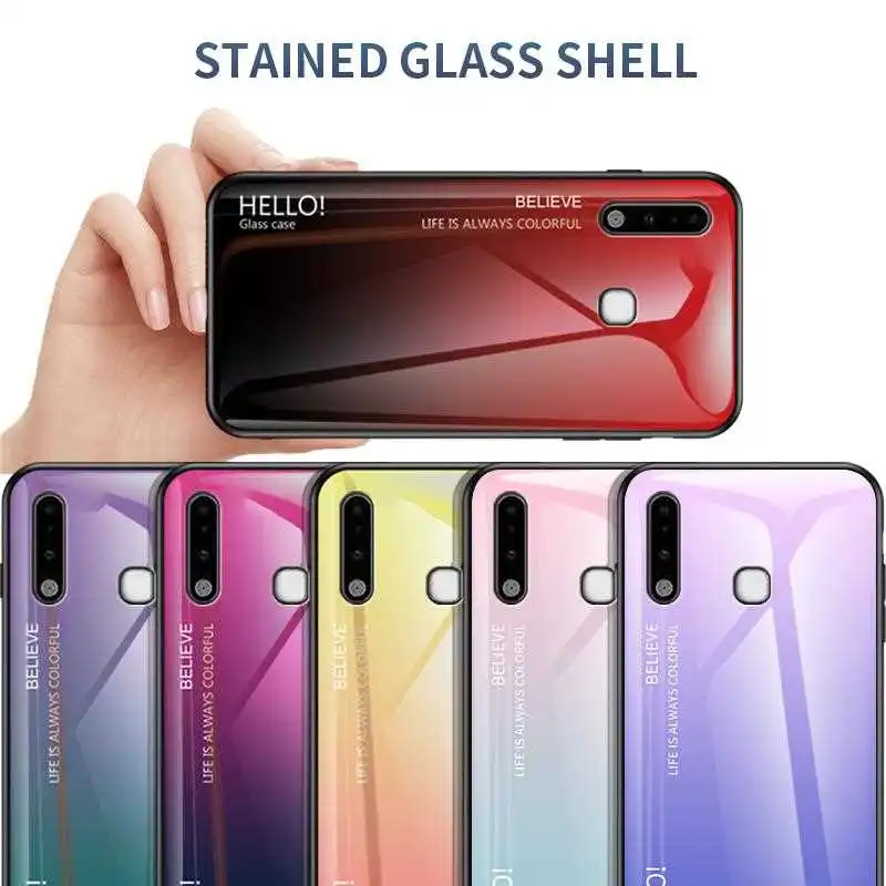 Joomer Gradient Vzorec Steklo Ohišje Za Samsung Galaxy A9 Pro 2019 A9 A8 A6 Plus A7 2018 Telefon Primeru Zajema