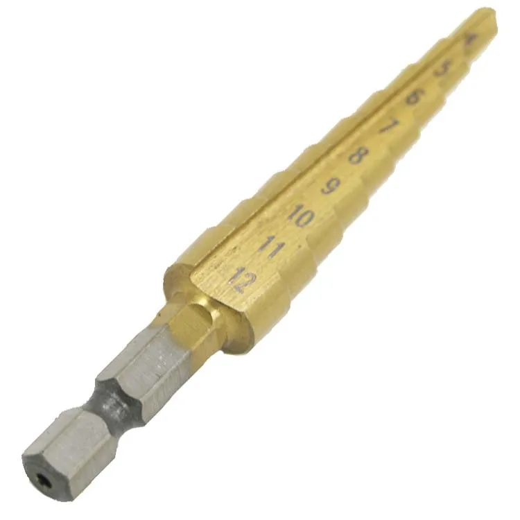 Kovinski drill bit 1 kos HSS jekla, titana korak drill bit 4-12 mm korak cone rezalno orodje lesnoobdelovalnih
