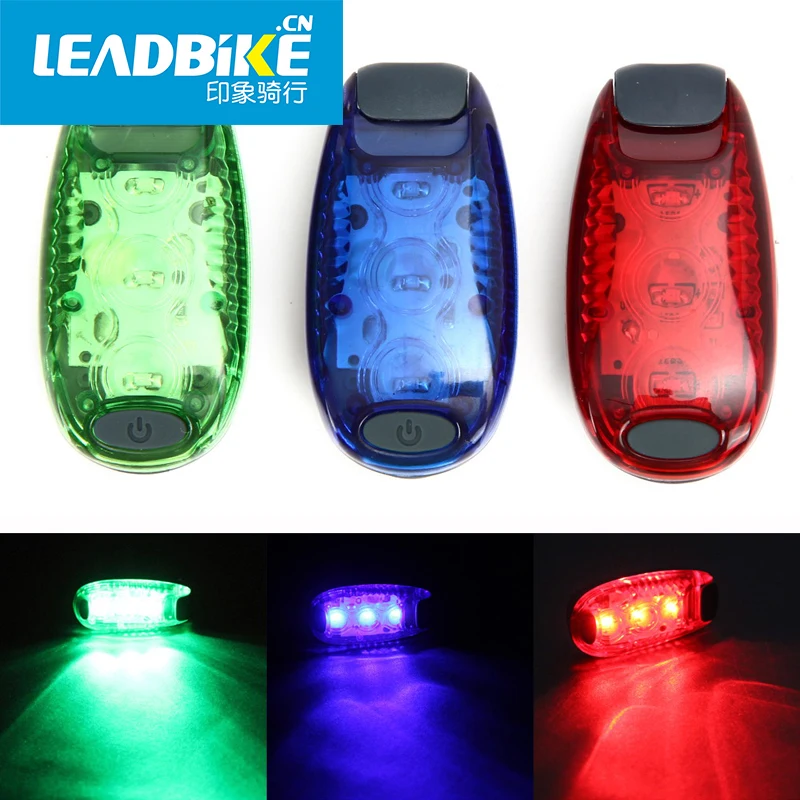 LEADBIKE Kolesarske Luči Mini 3 LED Kolesarjenje Zadaj Rep Čelada Bliskavica, ABS 2 Načini Nepremočljiva Kolo Varnost Opozorilo Lučka