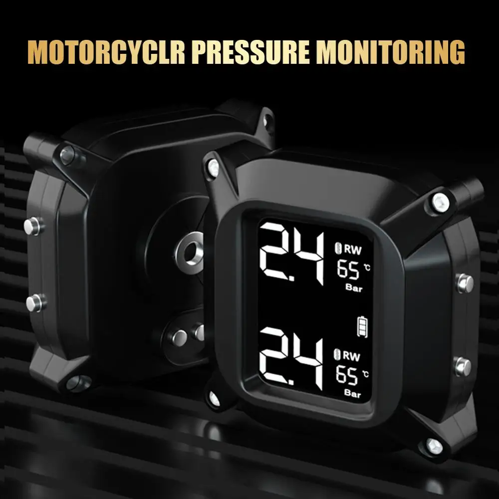 M3 LCD Motocikel TPMS Tlak Pnevmatik Monitor Sistem Z USB Zunanji Senzorji Moto Nepremočljiva Brezžični Alarm Merilnik Tlaka