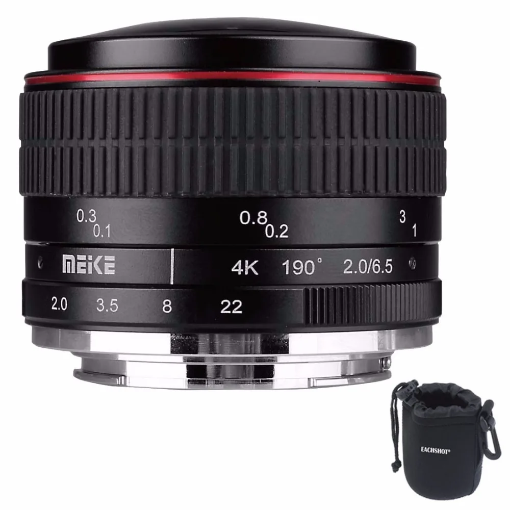 Meike 6,5 mm, F2,.0 Zaslonke, Ročno Ostrenje APS-C Mirrorless Kamero Super Wide Angle Fisheye Objektiv za Canon EF-nastavek za Sony Lenning