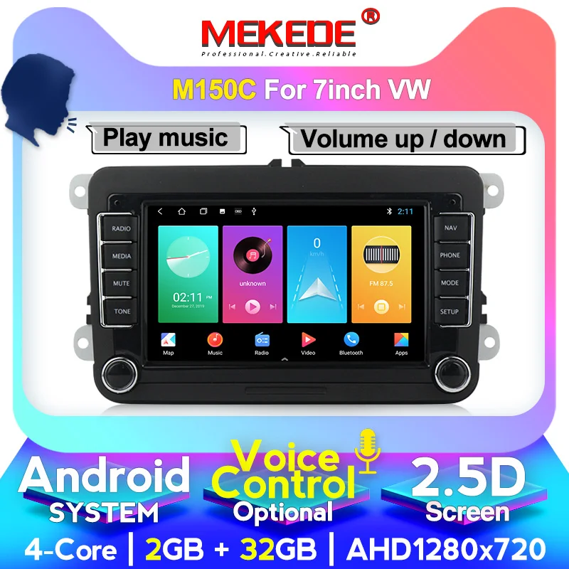 MEKEDE 1024X600 HD 2Din Android Avto DVD Predvajalnik za Volkswagen PassatB6 B7 Jetta MK5 MK6 Avto Android Golf DVD GPS VW Radio 65DS