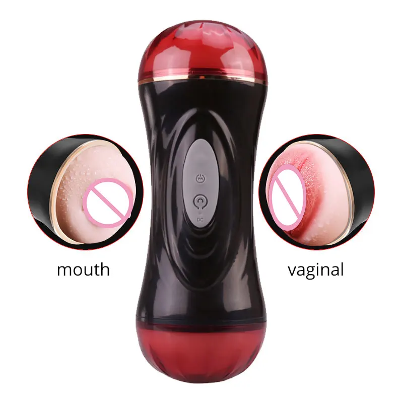 Moški Masturbator Mehko Prenosno Dvojna Luknja Muco TPE Ustni Vaginalne Vibrator Seks, Samozadovoljevanje Pokal Pravi Vagina Spolnih Igrač za Moške