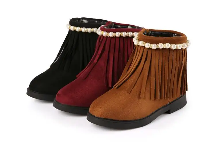 Nove prišel Jeseni mode pozimi škornji za dekleta otrok ravno čevlji zip rdeča črna gleženj otrok čevlji velikost 26-37