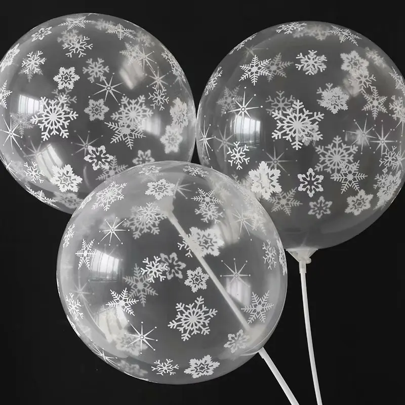 Novih 100 kozarcev Snežinka Latex Baloni za Rojstni dan Balon Poroko Božični Okraski Stranka Baby Tuš Otroci Igrače Zrak, Helij Globos