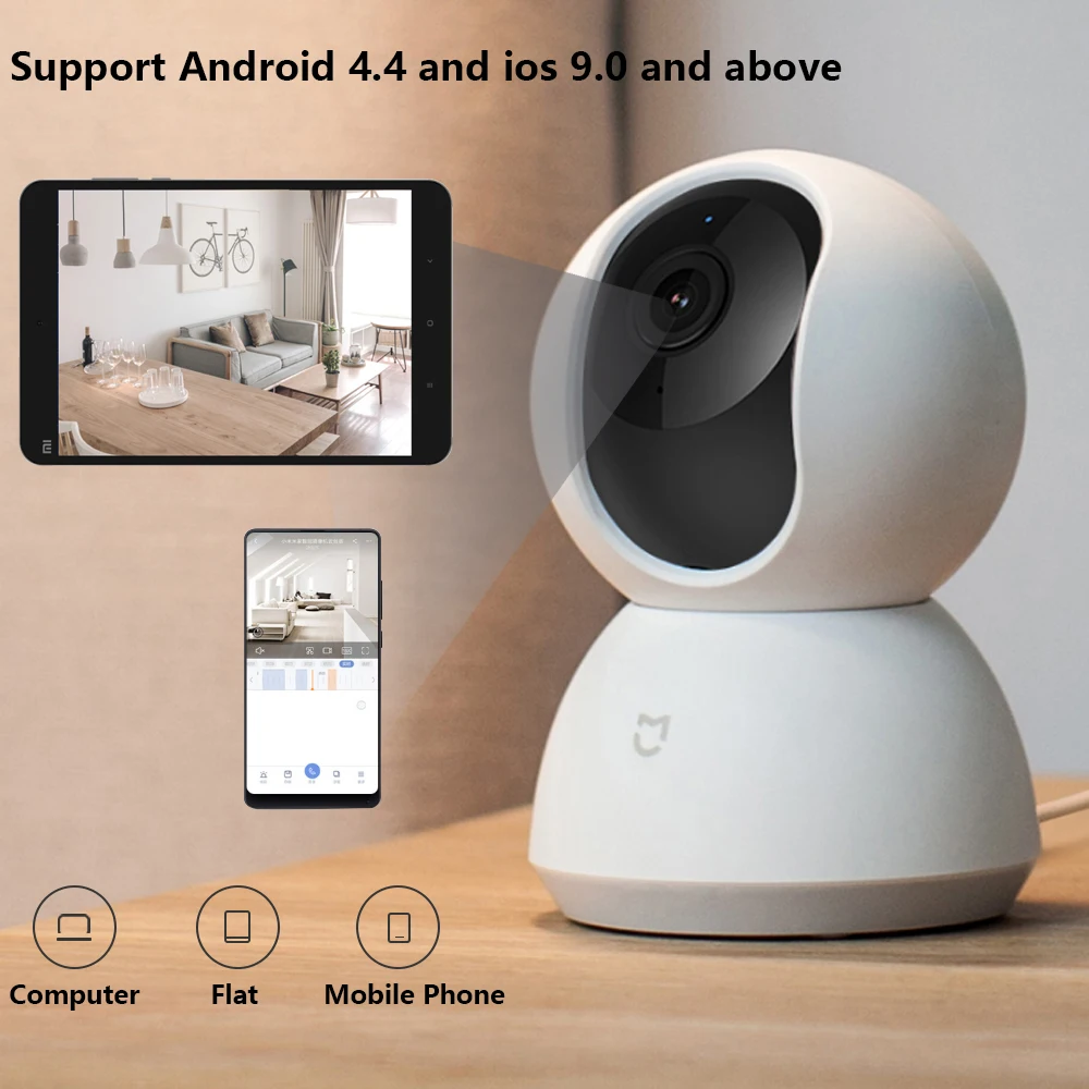 Original Xiaomi Mijia Smart Home Security Cam Night Vision Webcam IP Cam 1080P HD 360-Stopinjski Za WIFI Smart MI Doma App Nadzor