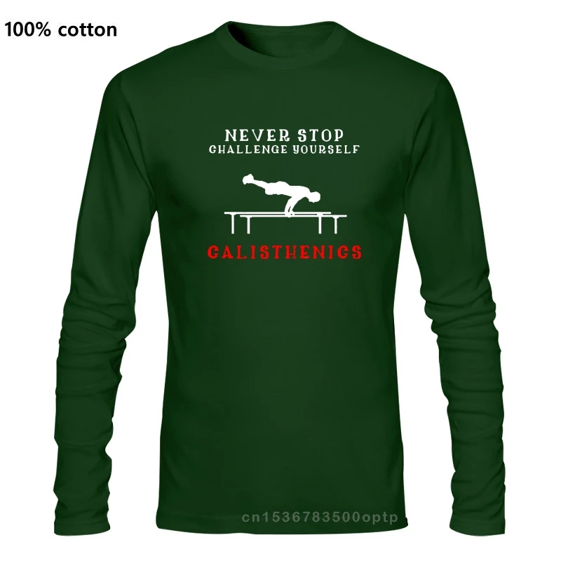Osebno Mens T-Majice Calisthenics Design Višina Hop Bela Tee Shirt 3xl Dolg rokav Camisa Bombaž Preprosta Online