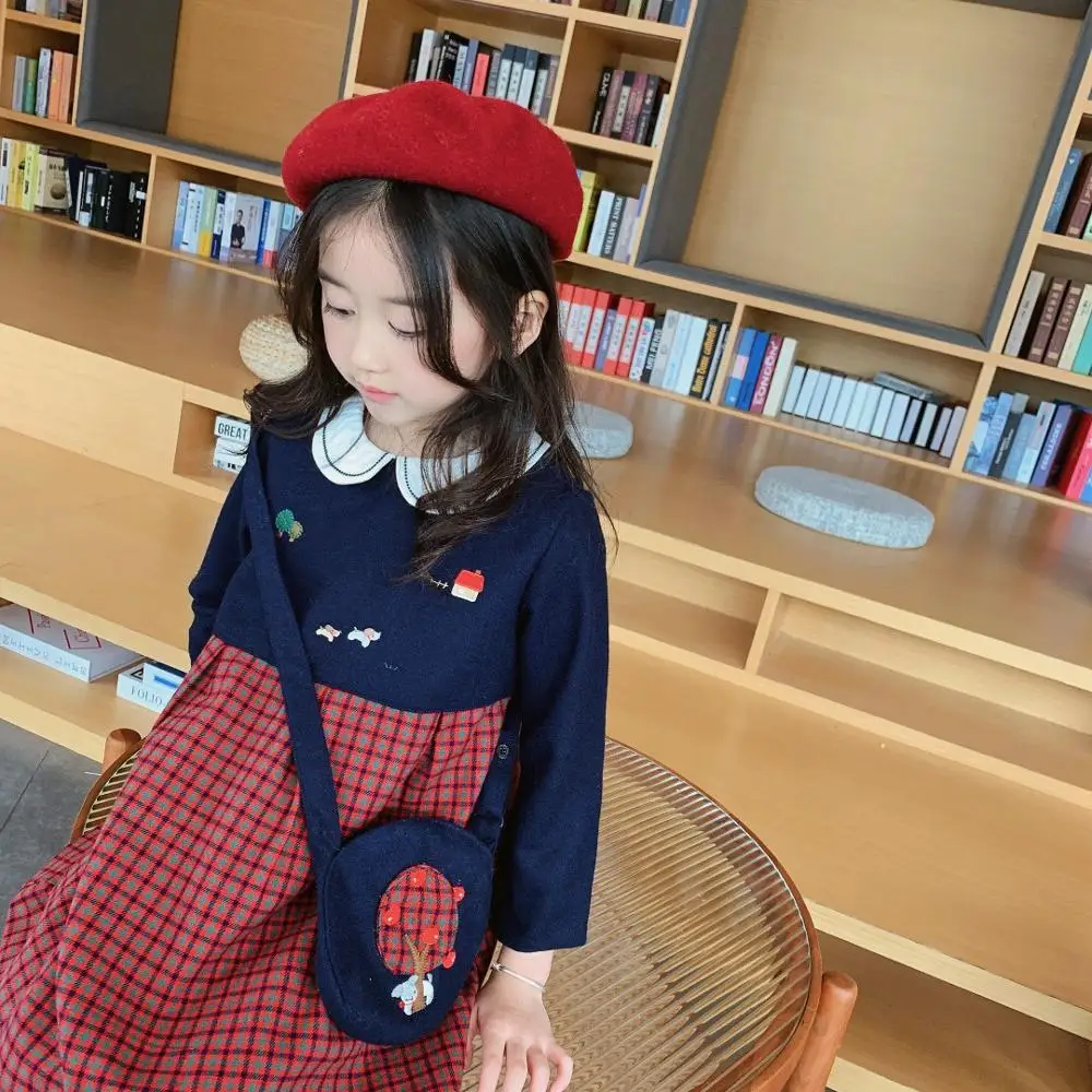 Otroška Oblačila Cvetlični Vzorec Dolg Rokav Vezeni Cvetlični Sladko Vintage Stil Long Sleeve Otroci Obleke