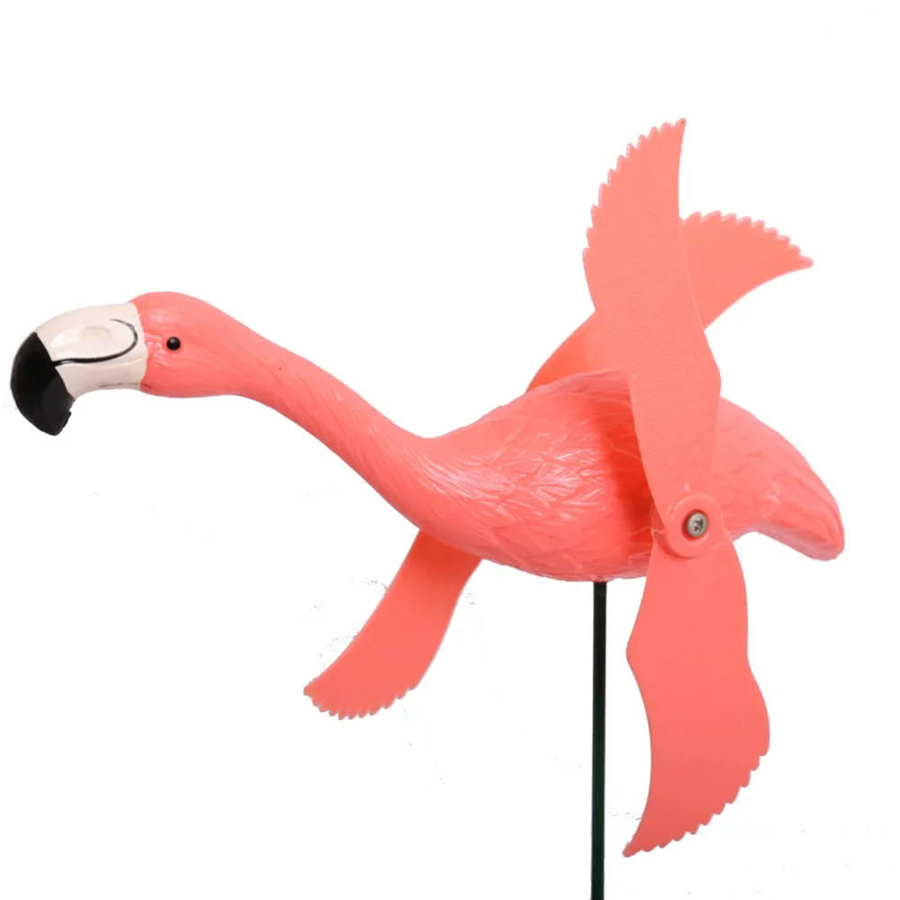 Pink Flamingo Vetrnica Vetrne Kolesce Whirligig za Vaš Travnik Dvorišče Vrt Dekoracijo Travnik Škodljivcev Ptica Repeller (4pack)