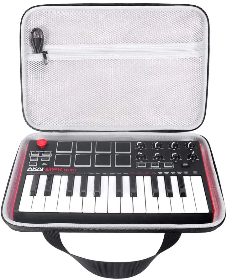 Potovanja Trdi kovček za Akai Strokovno MPK Mini MKII | 25-Ključ Ultra-Prenosni USB MIDI Boben Pad & Tipkovnice Krmilnika