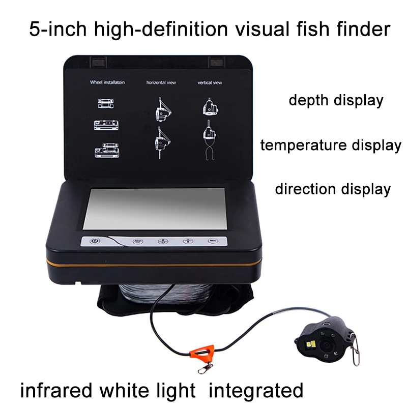 Ribolov Kamera Ir Ribe Finder Naprave Prenosni Visual Podvodni Globino Rib Cam Zapestje Design WF15 Video Snemalnik Led Kamera