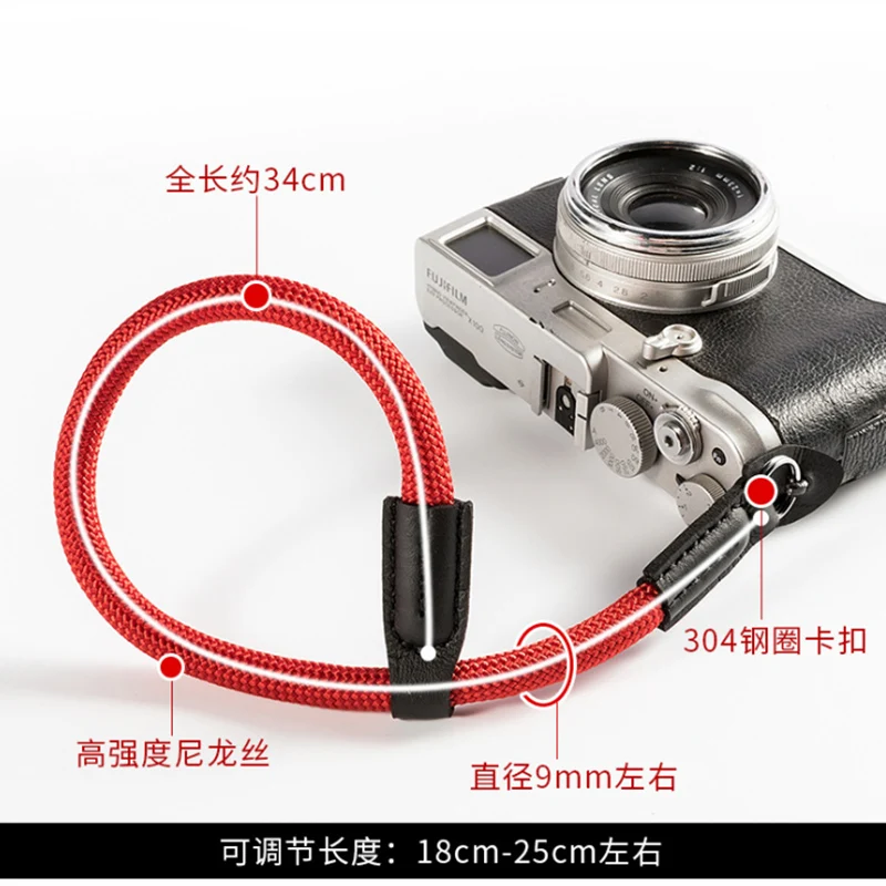 Ročno najlon Digitalni Fotoaparat Zapestje z Roko Oprijem Paracord Pletena Manšeta za Fuji X-T20 XT1 X-T2 X-E3 X-T10 X-X H1-T30 XT3