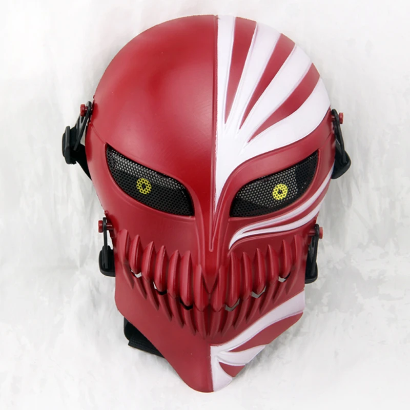 Smrt Ichigo Kurosaki Belilo Poln Obraz Taktično Masko Lobanja, Cosplay Halloween Wargame Vojaške Vojske Airsoft Paintball Maske