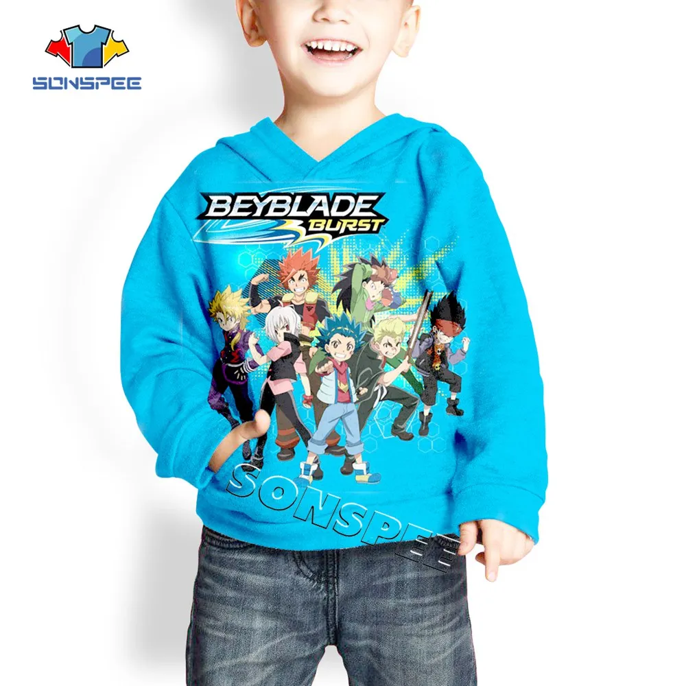 SONSPEE Anime Beyblade 3D Tiskanih Harajuku Hoodies Otrok Moda Priložnostne Hoody Sweatshirts Oblačila Otroci Baby Puloverju Hooded Vrh