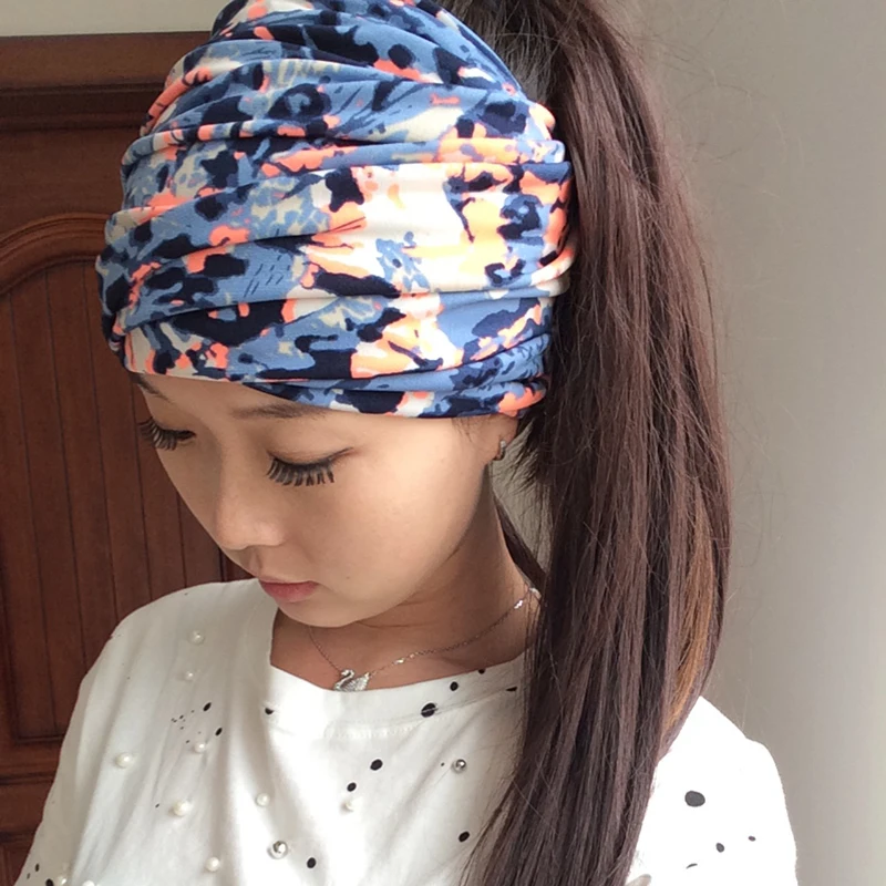 T17502 nove dobre stretch bombaž barve natisnjene trakovi moda lase, glavo za ženske po meri glavo