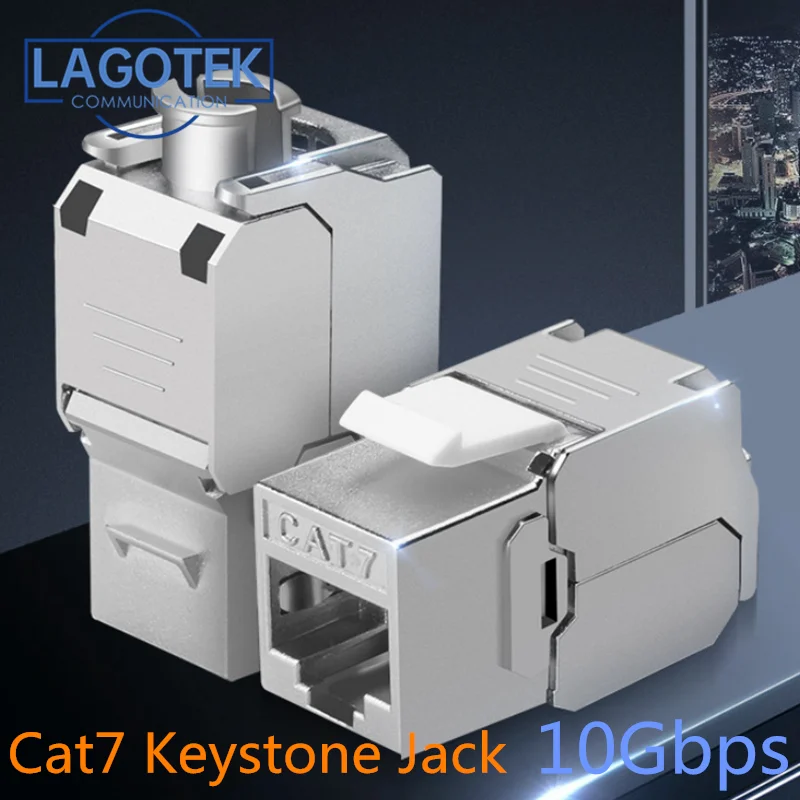 Toolless RJ45 Keystone Cat7 Cat6A Zaščiteni FTP Cinkove Zlitine Modul 10GB Omrežja Keystone Jack Konektor Adapter rj45 cat7