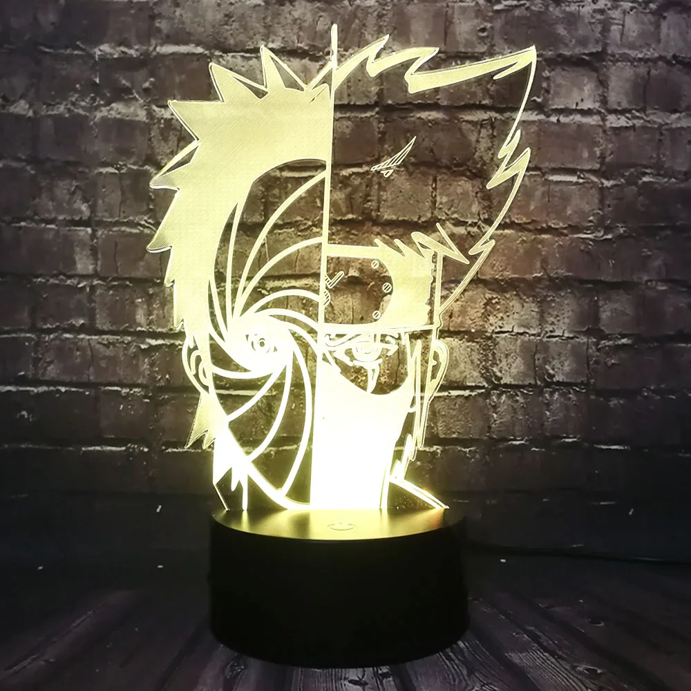 Uchiha Obito Naruto kakashi Rojstni dan Dekoracijo Anime Lava Risanke 3D Razpoloženje Lučka LED Fant Soba Noč Svetlobe Počitnice Otrok Božič Igrače