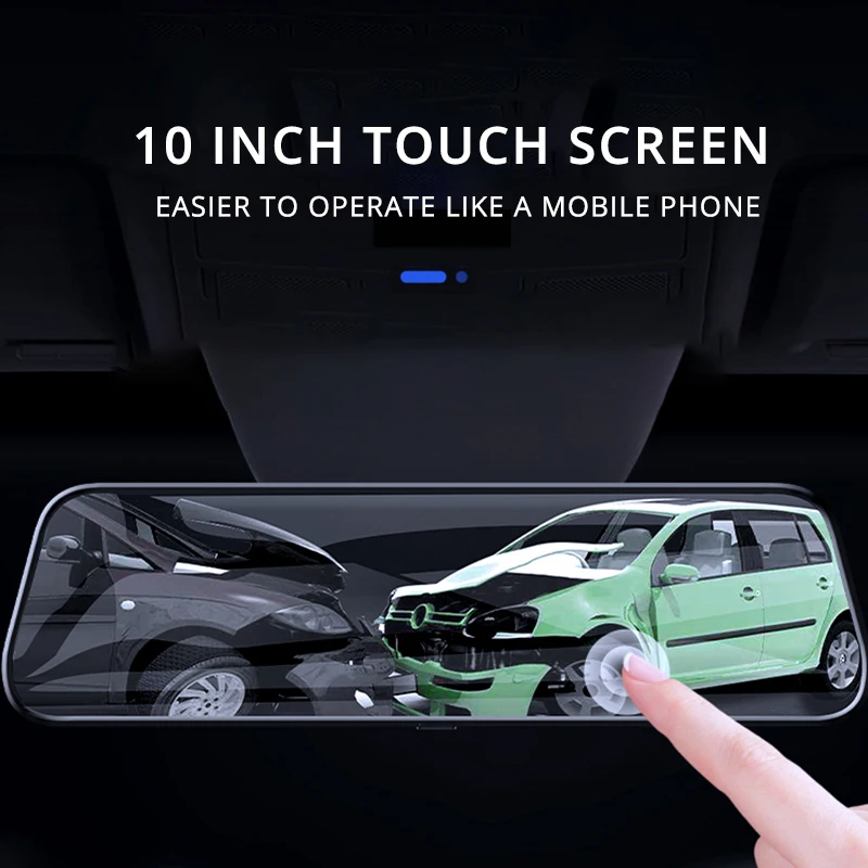 UNCOM DVR Dash Cam vožnjo diktafon povratne fotoaparat z zaslonom brezžični avto spredaj in zadaj dvojni telo rearview mirror
