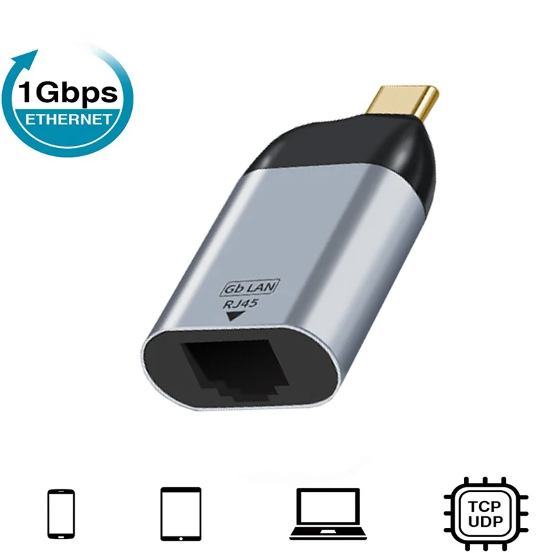 USB C do Ethernet Adapter USB-C za RJ45 LAN Omrežja Pretvornik Združljiv Strele 3 , 10/100/1000 Mb / s