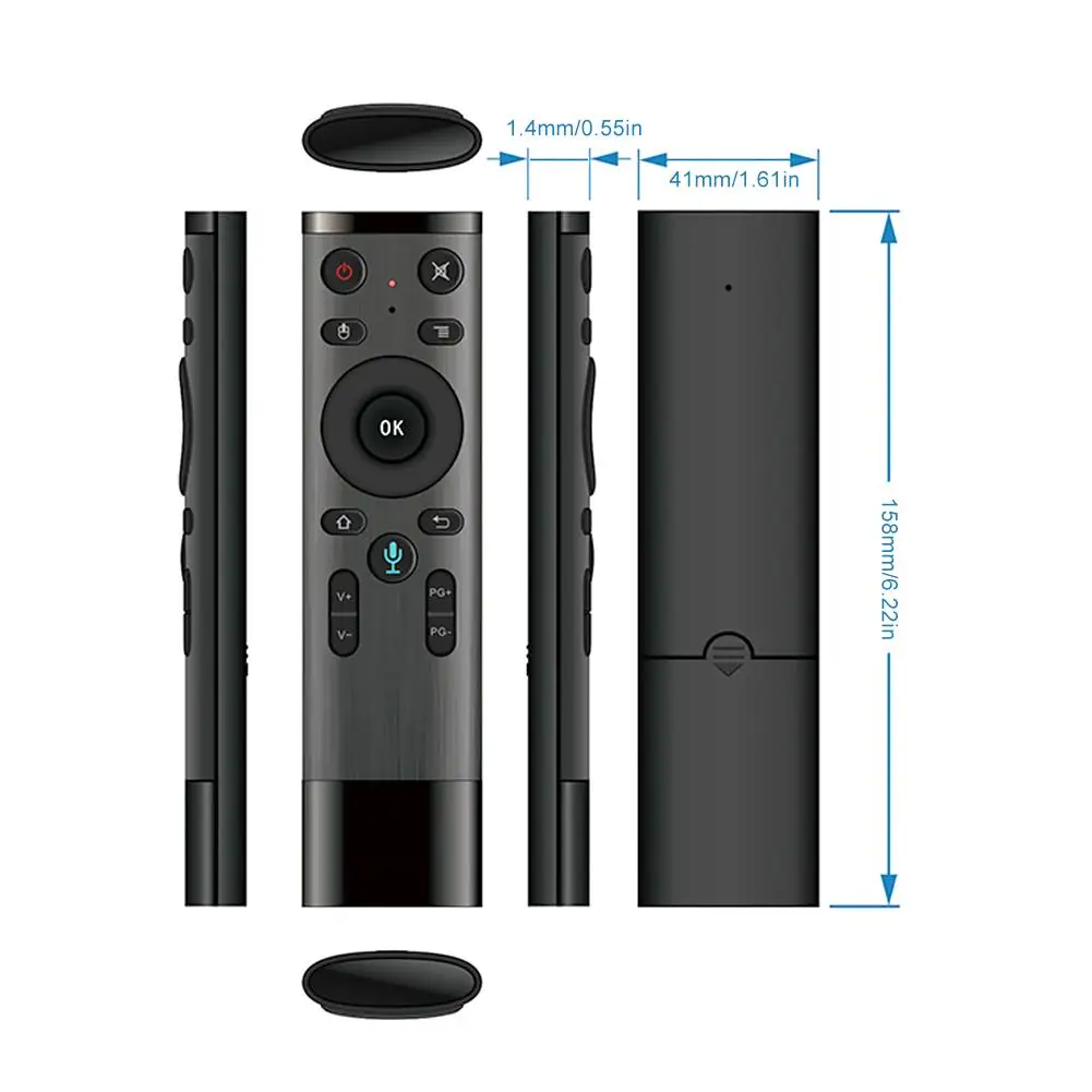V5 Air Miška Bluetooth Telefonski Daljinski upravljalnik Za Smart TV Android Box IPTV Brezžična 2.4 G Glas Daljinski upravljalnik Z USB Sprejemnik