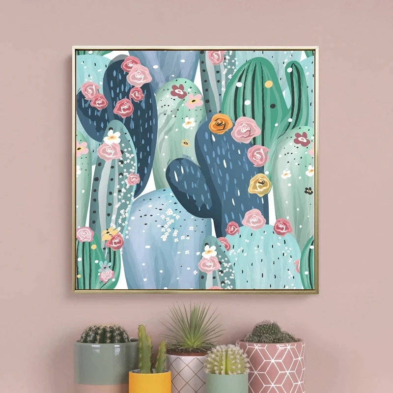 Velike Tropske Rastline Plakatov In Fotografij Kaktus Cvet Wall Art Platno Barvanje Slike Minimalističen Nordijska Dekoracijo Doma