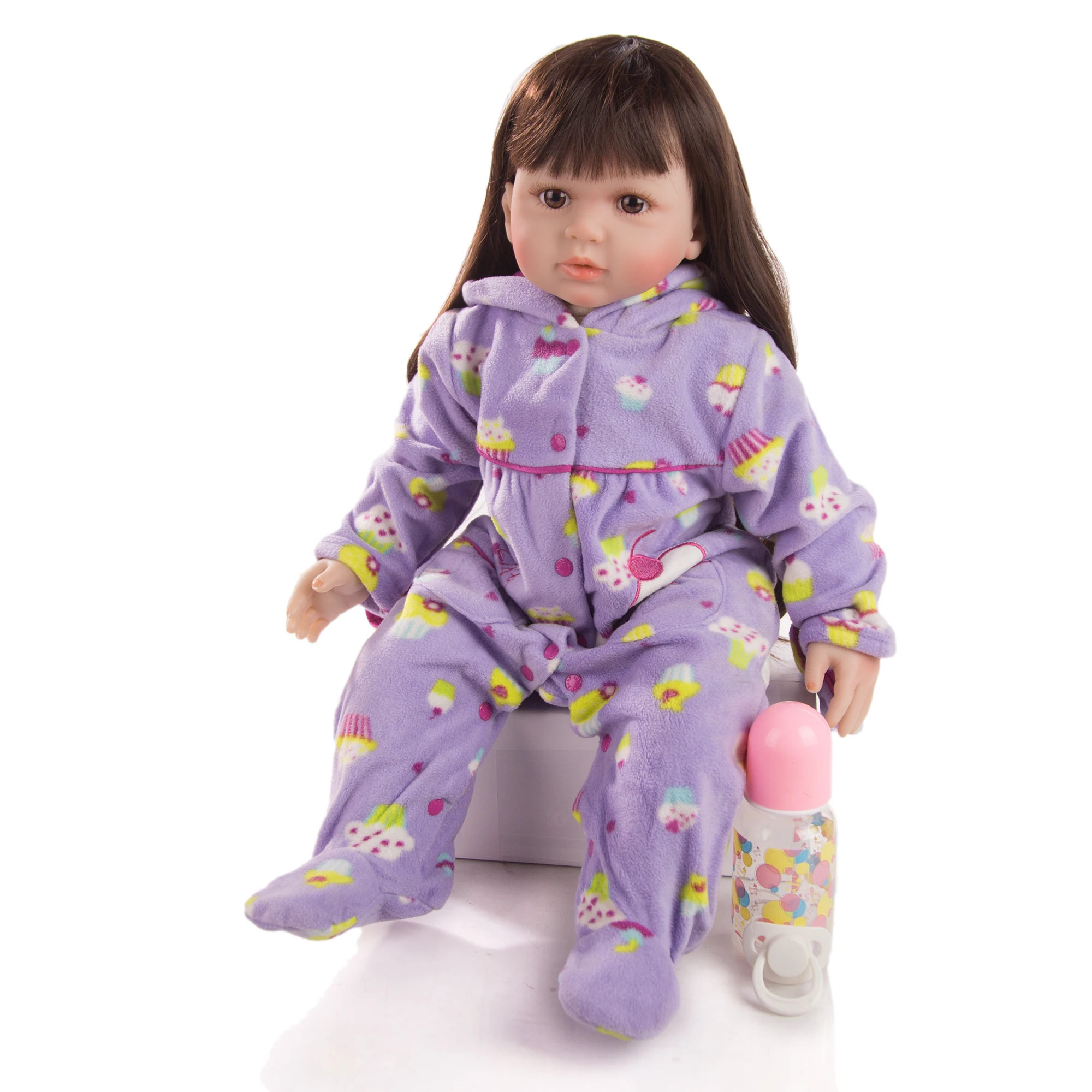 Veliki Popust 60 cm Prerojeni Lutke Realne Mehko Bombažno Telo Princesa Baby Doll Dekle Malčka Bebe Rojstni dan Darila Zajčica
