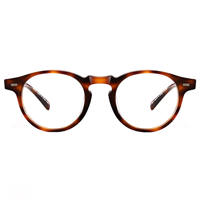 Visoka Kakovost Acetat Optični Oči Očal Okvir za Ženske Retro Vintage Okrogle Očala Moških OV5186 Recept Očala