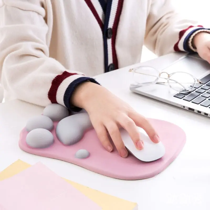 Visoka Kakovost Luštna Mačka Tačka Mouse Pad priročen ročaj Silikonski Miši Mat PC Računalnik Zapestje Ostalo Podporo