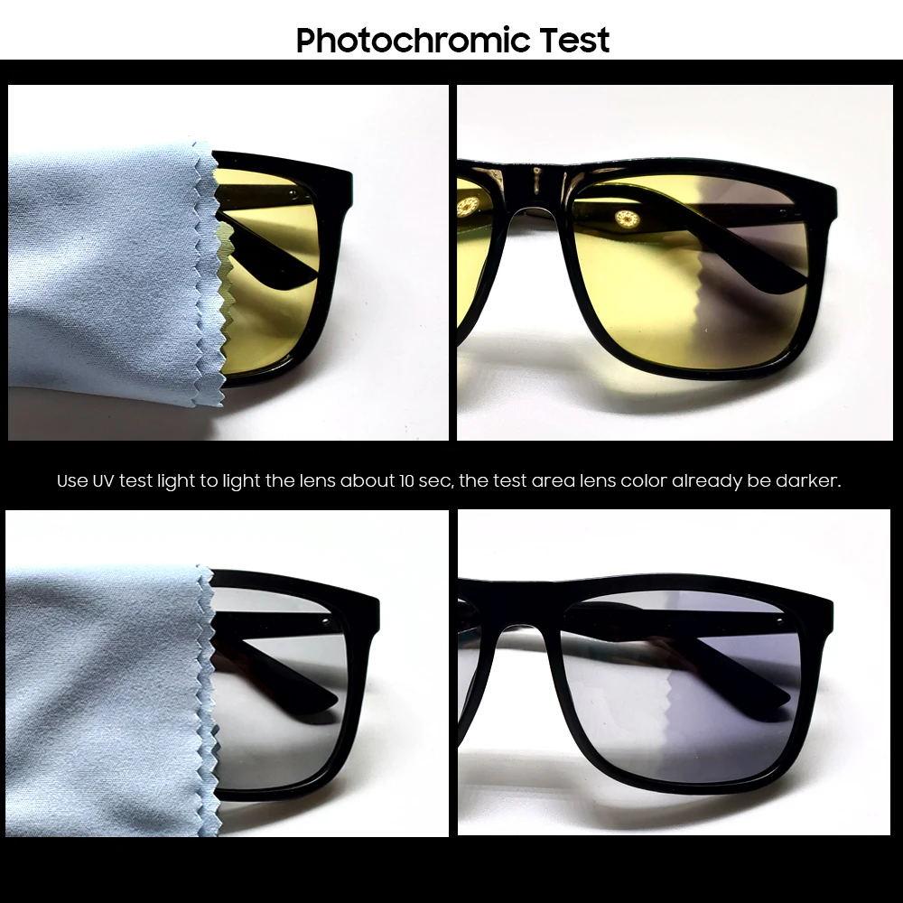 VIVIBEE Dan in Noč Vožnje Polarizirana Photochromic sončna Očala Moških Kvadratnih Barvno Spreminjajoče se Svetlobe Očala TR90 Očal Okvir