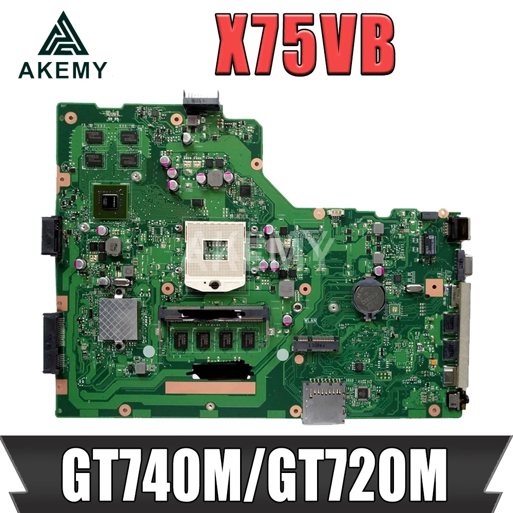 X75VB Prenosni računalnik z matično ploščo za ASUS X75VB X75VD X75V original mainboard HM70 4 GB-RAM GT740M/GT720M