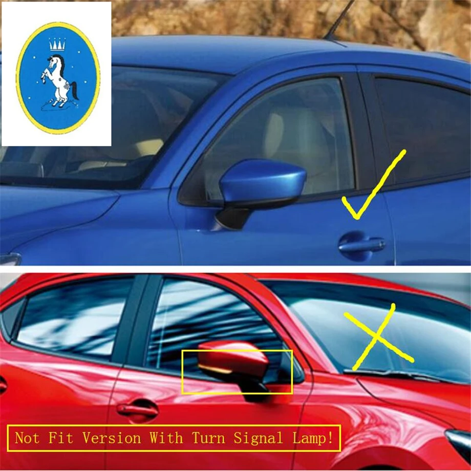 Yimaautotrims Auto Accessory Vrata Rearview Mirror Zaščitnik naslovnica Stripa Trim ABS, Primerni Za Mazda 2 Demio 2016 2017 2018 2019