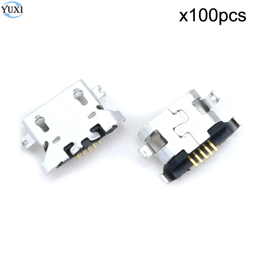 YuXi 100 kozarcev Mikro USB Priključek 5pin Za Lenovo A850 A830 A820 A800 A670 S720 S880 P780 P770 S920 P708 Polnjenje Vrata Vtičnice Priključek