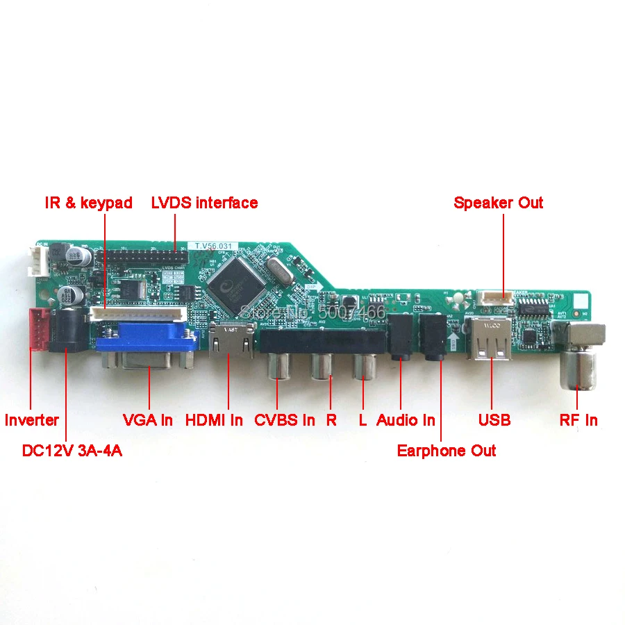 Za LP171WP5-TL02/TL03 LCD zaslon VGA AV USB RF 2CCFL 30Pin LVDS T. V56 krmilnik odbor Remote+Inverter+tipkovnica Kit
