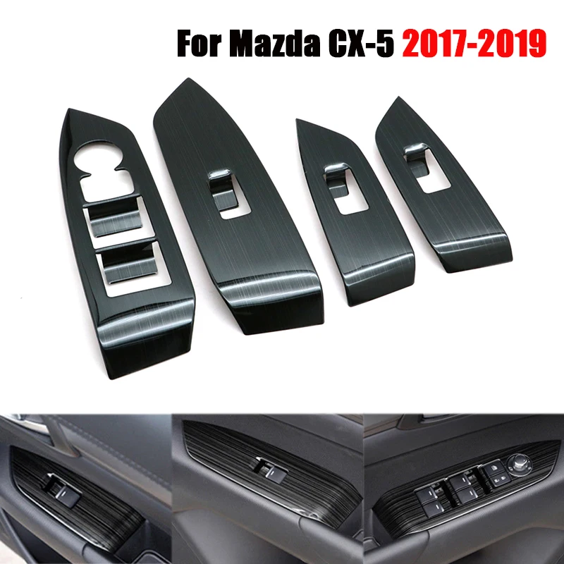 Za Mazda CX-5 CX5 2017 - 2019 KF LHD Okno Avtomobila Stikalo za Prilagoditev Gumb Plošča Pokrov Trim Nalepke Trakovi Okrasimo CX5 2018 2020