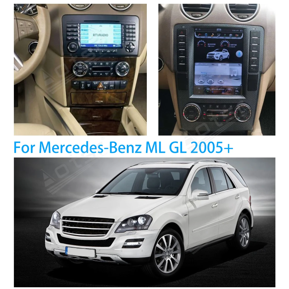 Za MERCEDES-BENZ GL ML W164 X164 2005-2012 Android 9.0 Tesla slog Navpično zaslon Avto GPS Navigacija Multimedia Player Radio