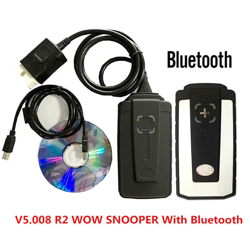 Za WOW Snooper V5.008 R2 Programske opreme s tehnologijo Bluetooth Obd2 optičnega orodja Diagnostično orodje Za Avtomobile, Tovornjake Multilanguage Podporo