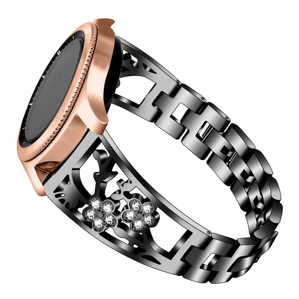 Zamenjava Nerjavečega Jekla Kristalov Trak Pasu Za Samsung Galaxy Watch 46mm Hitro Sprostitev Zapestnica SmartWatch Dodatki