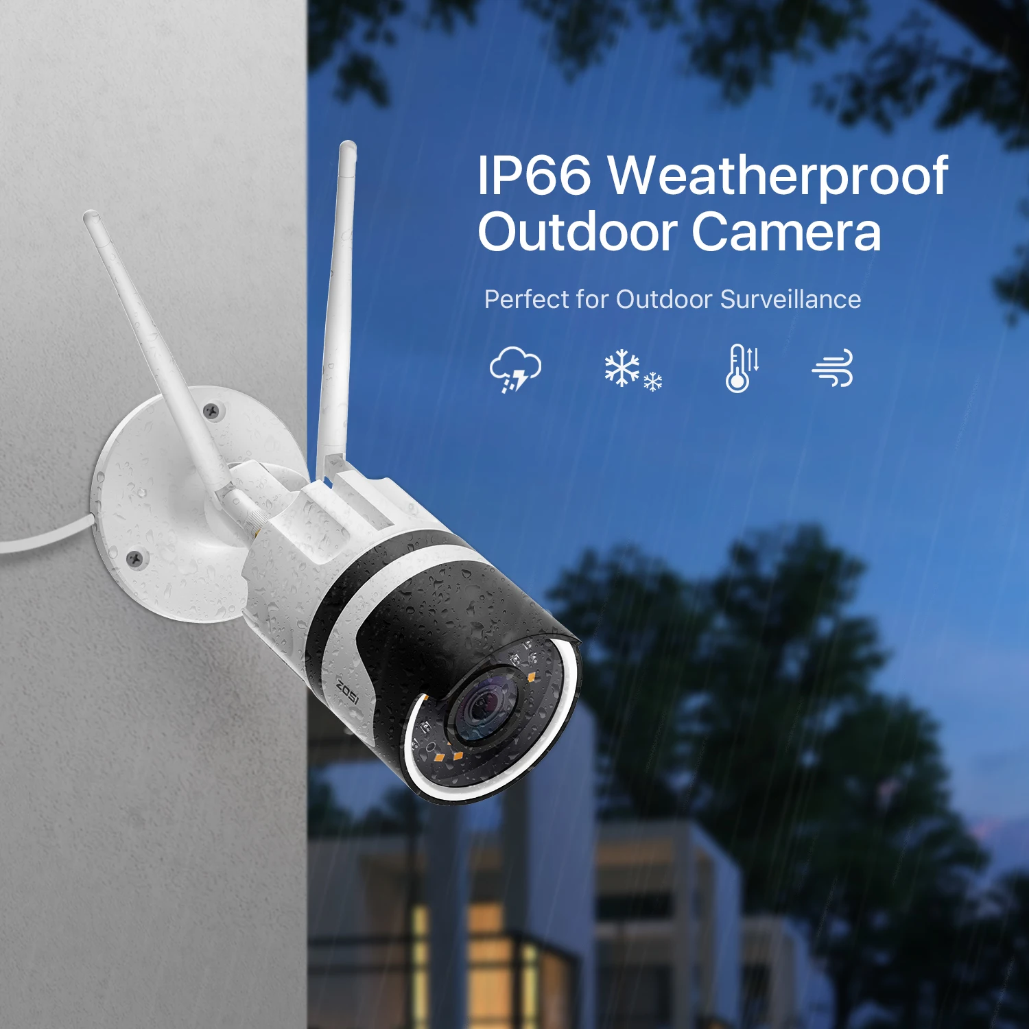ZOSI 1080P HD WiFi Brezžični IP CCTV Nadzora Varnostne Kamere z IR Nočno gledanje na Prostem Dom Avdio Človeško Zaznavanje P2P 2MP