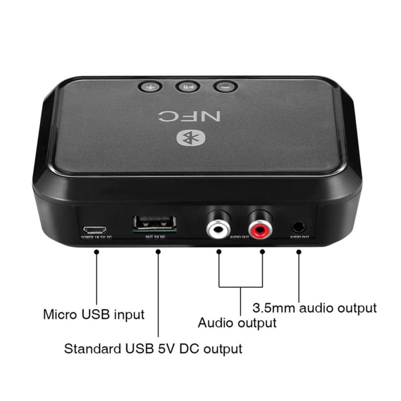 1 Kos 3.5 MM Jack, Bluetooth Sprejemnik Smart NFC RCA Brezžični vmesnik Bluetooth Bluetooth Oddajnik Za Dom Zvočnik izhod za Slušalke