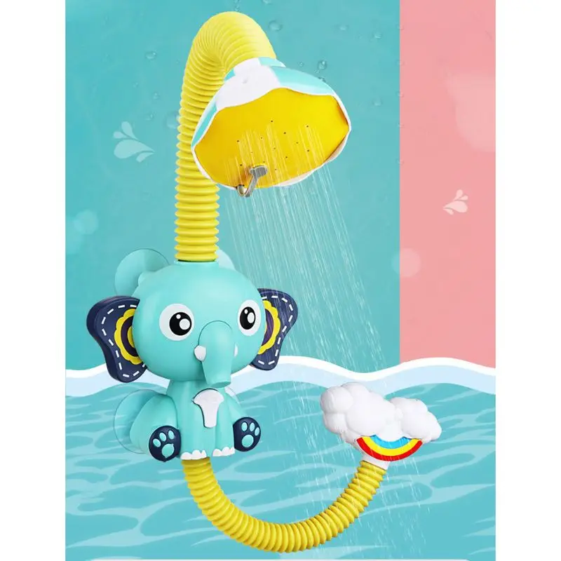 1 PC Luštna Slona Vzorec Pipo Baby Vode Igro Tuš Glavo Električni Vodni curek Igrača za Otroke, Plavanje Kopalnica kopalna Kad Igrače