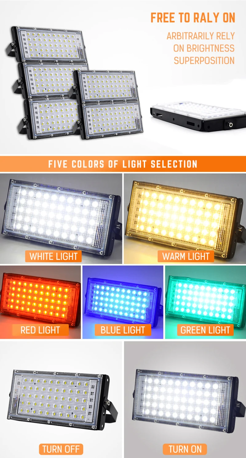 100W LED Žaromet AC 220V Prostem Iskalnim Reflektor IP65 Vodotesen LED Street Light Krajine Razsvetljava, Zunanja Razsvetljava