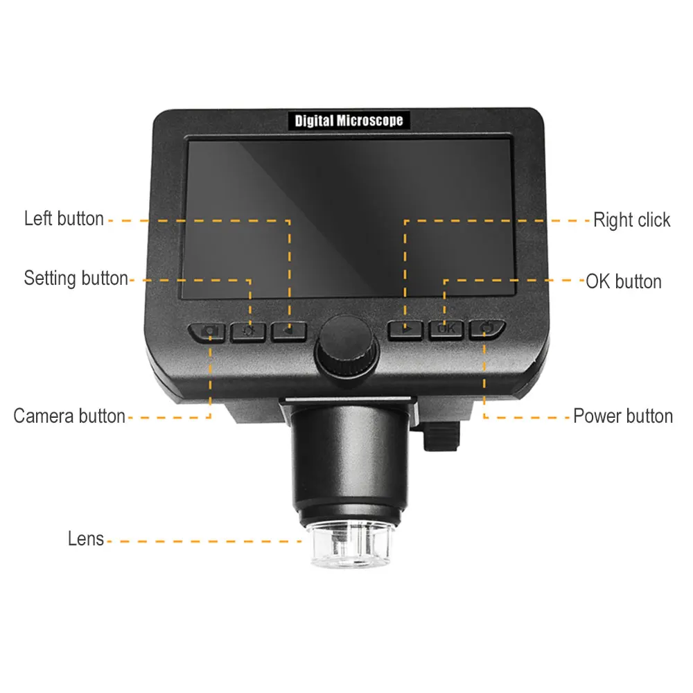 1080P 1000X Digitalni Elektronski Mikroskop 4.3 palčni HD Zaslon LCD Prenosni Digitalni Mikroskop Lupo Popravilo Orodje za Spajkanje
