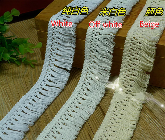 10Yard/Veliko novih posebna ponudba čipke tassel ročno DIY oblačila dodatki bombažne tkanine, čipke čipke trim zavese, material, širok 4 cm