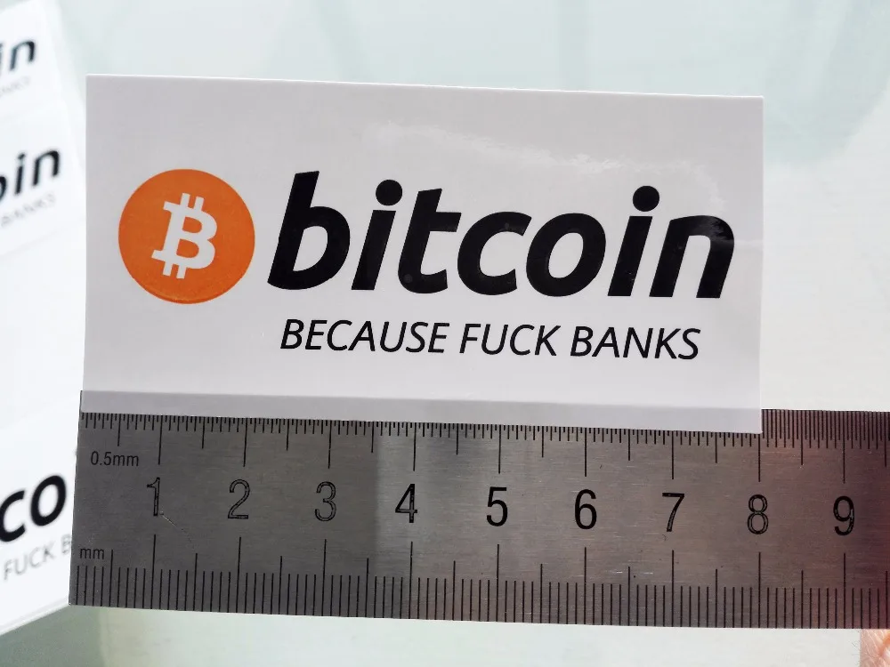 120pcs/veliko 8x4cm bitcoin, ker je ljubezen banka nalepke samolepilni cryptocurrency oznako, Artikel Št.FS19
